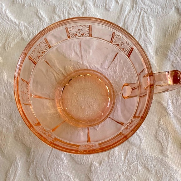 Pink Depression Glass Cup and Saucer - Picture 8 of 11